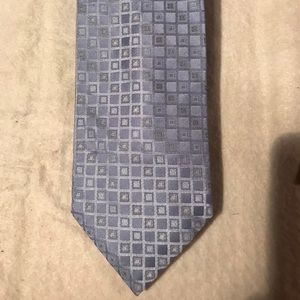 DKNY blue print silk tie